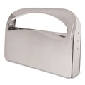 Cleaning & Janitorial Supplies | Boardwalk BWKKD200 16 in. x 3 in. x 11-1/2 in. Toilet Set Cover Dispenser - Chrome image number 1