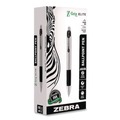 Pens | Zebra 27010 Z-Grip Medium 1 millimeter Retractable Metal Ballpoint Pen - Black Ink/Silver/Black Barrel (1-Dozen) image number 2