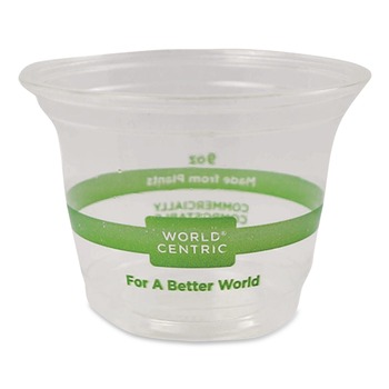 World Centric 9 oz PLA Plastic Cold Cups - Clear (1000/Carton)