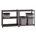 Office Filing Cabinets & Shelves | Alera 26113 36 in. x 18 in. x 72 in. 5-Shelf Steel Shelving Unit with Laminate Shelves - Black/Gun Metal Gray image number 10