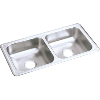 KITCHEN SINKS | Elkay D23317 Dayton Top Mount 33 in. x 17 in. Equal Double Bowl Sink (Stainless Steel)