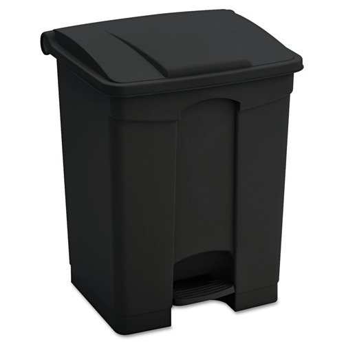 Trash & Waste Bins | Safco 9923BL 23 Gallon Large Capacity Plastic Step-On Receptacle - Black image number 0