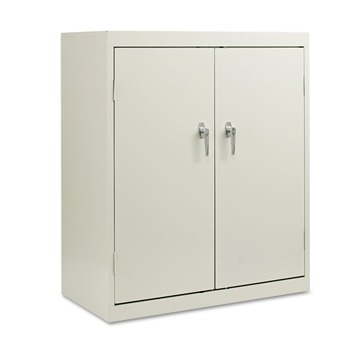 Alera CM4218LG 36 in. x 18 in. x 42 in. Assembled High Storage Cabinet with Adjustable Shelves - Light Gray