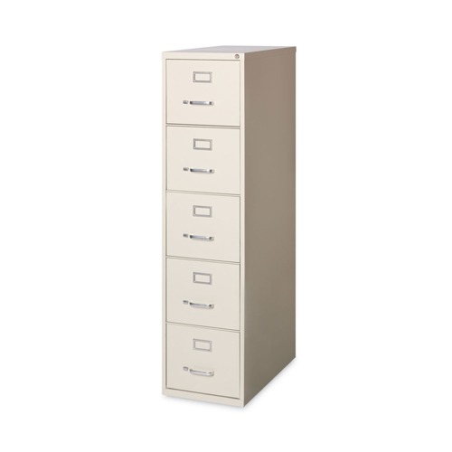 Office Filing Cabinets & Shelves | Alera 26132 15 in. x 26.5 in. x 61.37 in. Letter-Size 5-Drawer Economy Vertical File - Putty image number 0