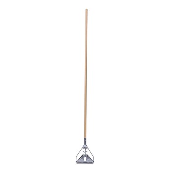 Boardwalk BWK605 62 in. Wood Handle Quick Change Metal Head Mop Handle for No. 20 and Up Heads