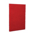 Cleaning Cloths | Boardwalk 7100115809 20 in. x 14 in. Buffing Floor Pads - Red (10/Carton) image number 2