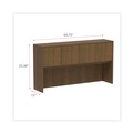  | Alera VA286615WA 64.75 in. x 15 in. x 35.38 in. Valencia Series 4-Compartment Hutch with Doors - Modern Walnut image number 5
