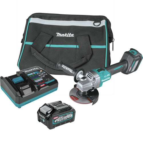 Angle Grinders | Makita GAG04M1 40V Max XGT Brushless Lithium-Ion 4-1/2 in./5 in. Cordless Angle Grinder Kit with Electric Brake and AWS (4 Ah) image number 0