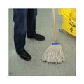 Mops | Boardwalk BWK716CCT 16 oz. Cut-End Lie-Flat Cotton Wet Mop Head - White (12/Carton) image number 8