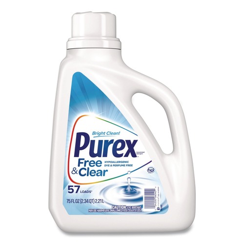 Cleaning & Janitorial Supplies | Purex 2420006040 75 oz. Bottle Free and Clear Liquid Laundry Detergent - Unscented image number 0