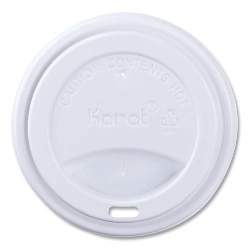 Bulk Savings Pricing 2 | Karat C-KDL516W-PP Plastic Sipper Hot Cup Lids Fits 10 oz. to 24 oz. Hot Cups - White (1000/Carton) image number 0