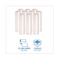 Trash Bags | Boardwalk V8046HNKR02 45 Gallon 13 microns 40 in. x 46 in. High-Density Can Liners - Natural (25 Bags/Roll, 10 Rolls/Carton) image number 3