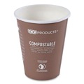 Cups and Lids | Eco-Products EP-BHC8-WAPK 8 oz. World Art Renewable and Compostable Paper Hot Cups - Brown/White (50/Pack) image number 2