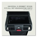 Utility Carts | Rubbermaid Commercial 2202530 10.5 in. x 16.8 in. x 33 in. 30 Gallon Fabric Cleaning Cart Bag for Rubbermaid Commercial Housekeeping and Janitorial Carts - Black (4/Carton) image number 3