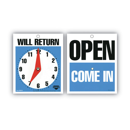 Bulk Savings Pricing 2 | Cosco 098010 5 in. x 6 in. Will Return Later Sign - Blue image number 0