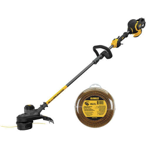 String Trimmers | Dewalt DCST970B-DWO1DT802 60V MAX FLEXVOLT Brushless Lithium-Ion Cordless String Trimmer and 0.080 in. x 225 ft. String Trimmer Line Bundle (Tool Only) image number 0