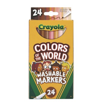 Crayola Colors of the World Fine Bullet Tip Washable Markers - Assorted Colors (24/Pack)