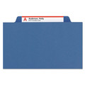 File Folders | Smead 21541 1 in. Expansion Assorted 1/3-Cut Tabs Letter Size Expanding Recycled Heavy Pressboard Folders - Dark Blue (25/Box) image number 4