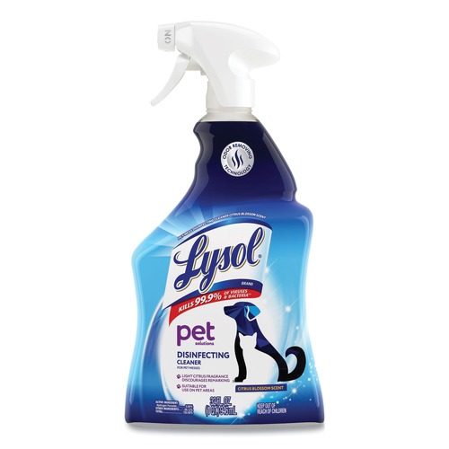 Cleaning & Janitorial Supplies | LYSOL Brand 19200-99653 32 oz. Trigger Bottle Pet Solutions Disinfecting Cleaner - Citrus Blossom (9/Carton) image number 0