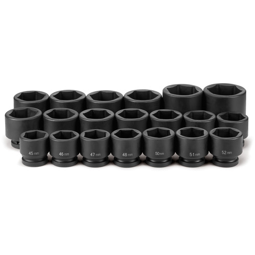 Sockets | Grey Pneumatic 9020M 20-Piece 1 in. Drive 6-Point Metric Standard Impact Socket Set image number 0