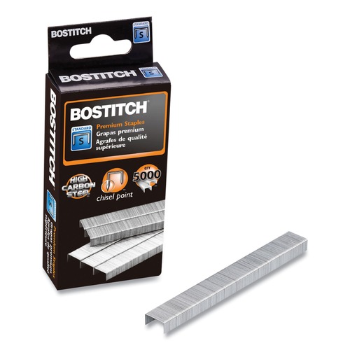  | Bostitch SBS191/4CP Standard Staples with 0.25 in. Legs - Steel (5000/Box) image number 0