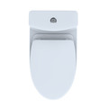 Fixtures | TOTO MS646124CEMFG#01 1-Piece Aquia IV CEFIONTECT WASHLETplus 1.28 and 0.8 GPF Elongated Dual Flush Universal height Toilet - Cotton White image number 6