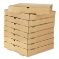 Food Trays, Containers, and Lids | Karat FP-PBF14K 14 in. x 14 in. x 2 in. Corrugated Pizza Box - Kraft (50/Carton) image number 3