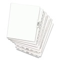  | Avery 01401 11 in. x 8.5 in. 26-Tab Avery Style Preprinted A Legal Exhibit Side Tab Index Dividers - White (25/Pack) image number 0