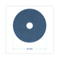  | Boardwalk BWK4020BLU 20 in. Diameter Scrubbing Floor Pads - Blue (5/Carton) image number 2