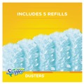 Cleaning & Janitorial Supplies | Swiffer 11804 Dusters Starter Kit with Dust Lock Fiber and 6 in. Handle - Blue/Yellow (6/Carton) image number 2
