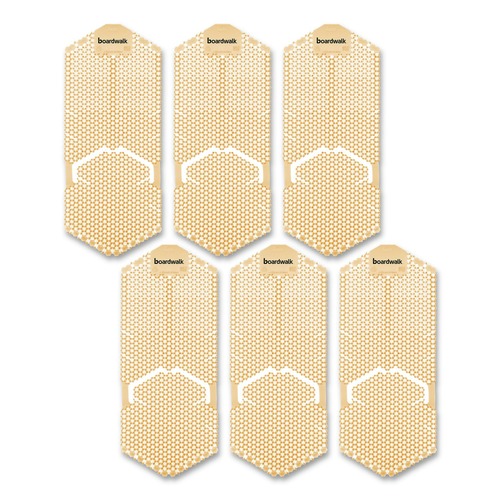 Cleaning & Janitorial Supplies | Boardwalk TSU-P-006I006I-25-AAS80 5.22 oz Vertical Urinal Screen - Summer Sunshine Scent/Yellow (6/Carton) image number 0