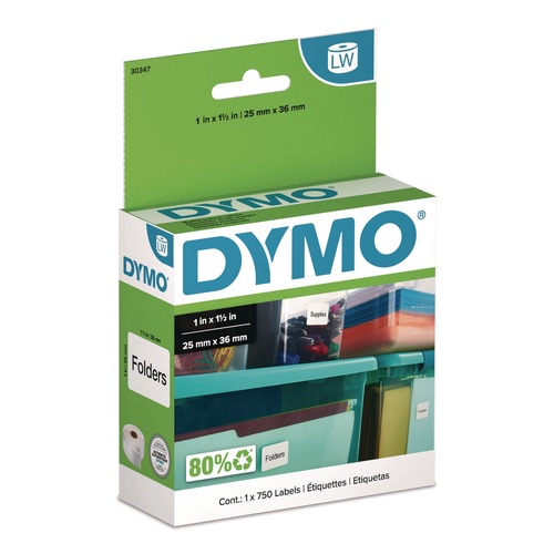 Office Jansan | DYMO 30347 LW 1 in. x 1.5 in. Multipurpose Labels - White image number 0