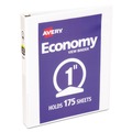 Office Jansan | Avery 05711 Economy 1 in. Capacity 11 in. x 8.5 in. View Binder with 3 Round Rings - White image number 0