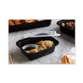 Labor Day Sale! Save $30 off $199! | Pactiv Corp. NC818B Newspring VERSAtainer 4.5 x 5.5 x 1.75 12 oz Plastic Microwavable Containers - Black/Clear (150/Carton) image number 4