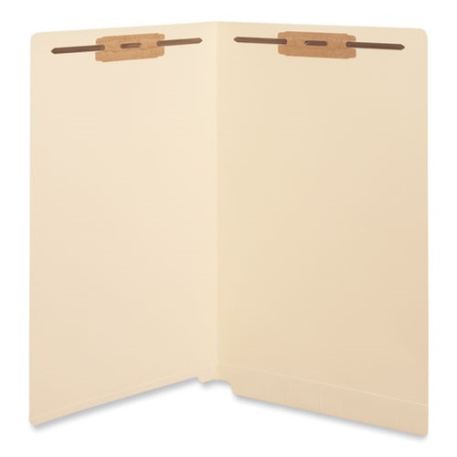 Universal UNV13220 Straight Tab, Reinforced End Tab File Folders with Two Fasteners - Legal Size, Manila (50/Box) image number 0