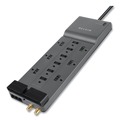 Office Jansan | Belkin BE112230-08 Professional Series 3780 J 12 AC Outlets 8 ft. Cord SurgeMaster Surge Protector - Dark Gray image number 3
