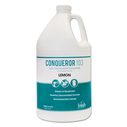Cleaning & Janitorial Supplies | Fresh Products 1-WB-LE 1 gal. Conqueror 103 Odor Counteractant Concentrate - Lemon (4/Carton) image number 0
