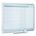  | MasterVision GA0597830 48 in. x 36 in. Magnetic Dry Erase 1-Month Calendar Board - White Surface, Silver Aluminum Frame image number 0