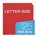 Office Jansan | Oxford 57711 11 in. x 8.5 in. 0.5 in. Capacity Twin-Pocket Folders with 3 Fasteners - Red (25/Box) image number 6
