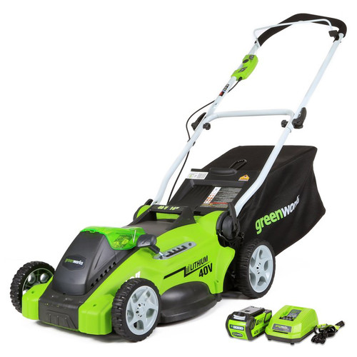 Push Mowers | Greenworks 25322 40V G-MAX Lithium-Ion 16 in. 2-in-1 Lawn Mower image number 0