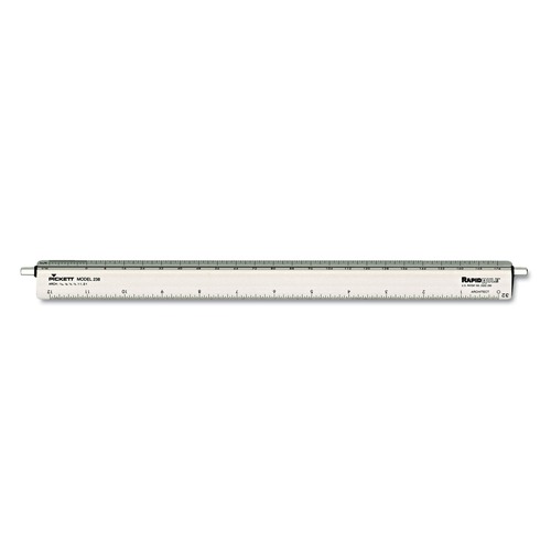 Chartpak 238 Adjustable Triangular Scale Aluminum Architects Ruler, 12-in Long, Silver image number 0