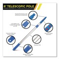 Cleaning Tools | Gritt Commercial GRI1066F3PK 3.5 ft. to 6 ft. Telescopic Aluminum Extension Pole with Click/Lock Adapter Cone - Blue/Silver (3/Pack) image number 3