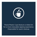 Food Service | FLAVIA 25200058 12 oz. Blue Band Flavia Logo Cold Cups - Clear/Blue (1000/Carton) image number 4