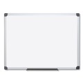 Office & Office Supplies | MasterVision MA2107170 96 in. x 48 in. Value Aluminum Lacquered Steel Magnetic Dry Erase Board - White/Silver image number 0