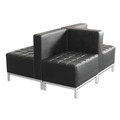  | Alera ALEQB8016 QUB Series 26.38 in. x 26.38 in. x 30.5 in. Corner Sectional - Black image number 7