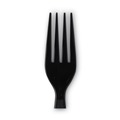 Cutlery | Dixie FH53C7 Individually Wrapped Heavyweight Polystyrene Forks - Black (1000/Carton) image number 2