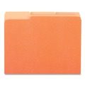Office Jansan | Universal UNV10507 Deluxe Colored 1/3-Cut Top Tabs Letter Size File Folders - Orange/Light Orange (100/Box) image number 2