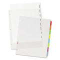 Office Jansan | Avery 16741 8-Tab 11 in. x 8.5 in. Easy View Plastic Dividers with Multicolored Tabs and Sheet Protector - Clear (1-Set) image number 1