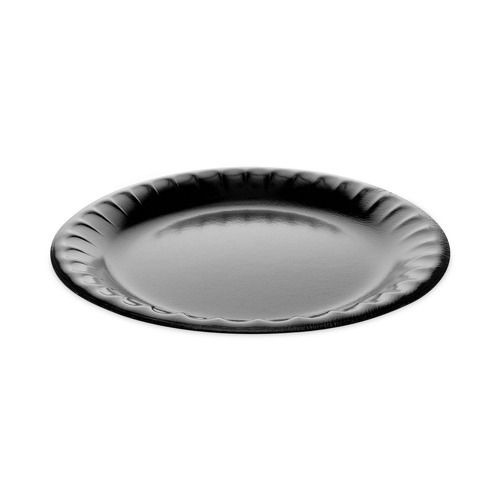 Labor Day Sale! Save $30 off $199! | Pactiv Corp. YTKB00090000 9 in. Placesetter Deluxe Laminated Foam Dinnerware Plate - Black (500/Carton) image number 0
