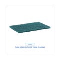 Sponges & Scrubbers | Boardwalk 86LGI 6 in. x 9 in. Heavy-Duty Scour Pad - Green (15/Carton) image number 7